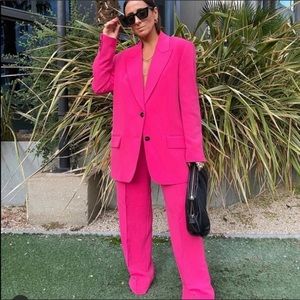 Zara pink oversized blazer